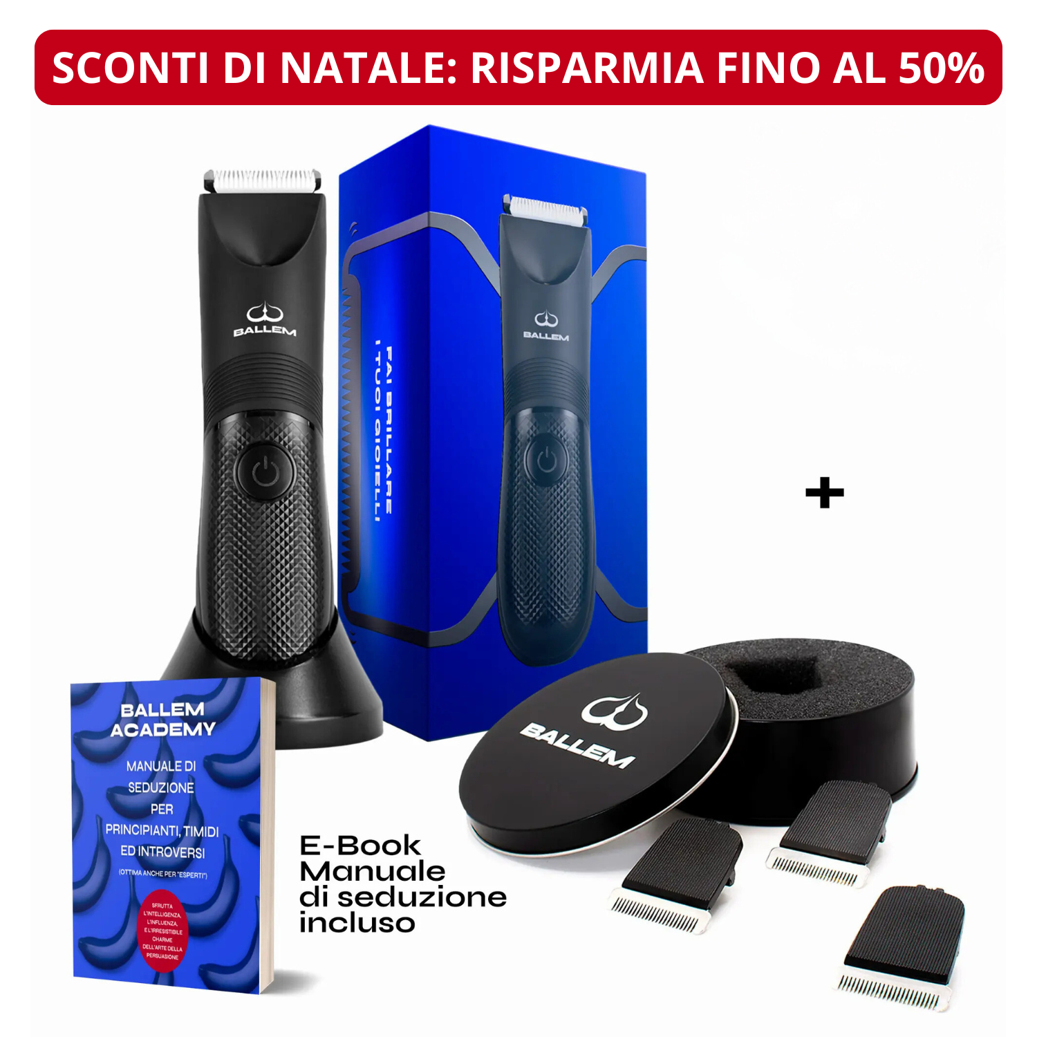 Super Pacco Rasoio Ballem con lame di ricambio