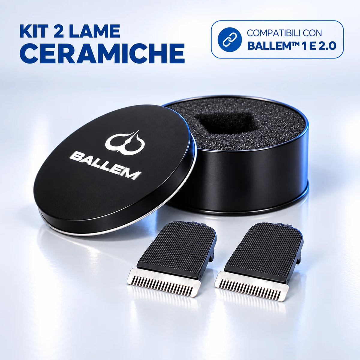 Kit con 2 lame ceramiche compatibili con BALLEM™ 1 e 2.0